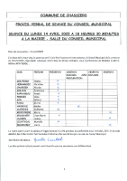 procès-verbal du 14 avril 2025